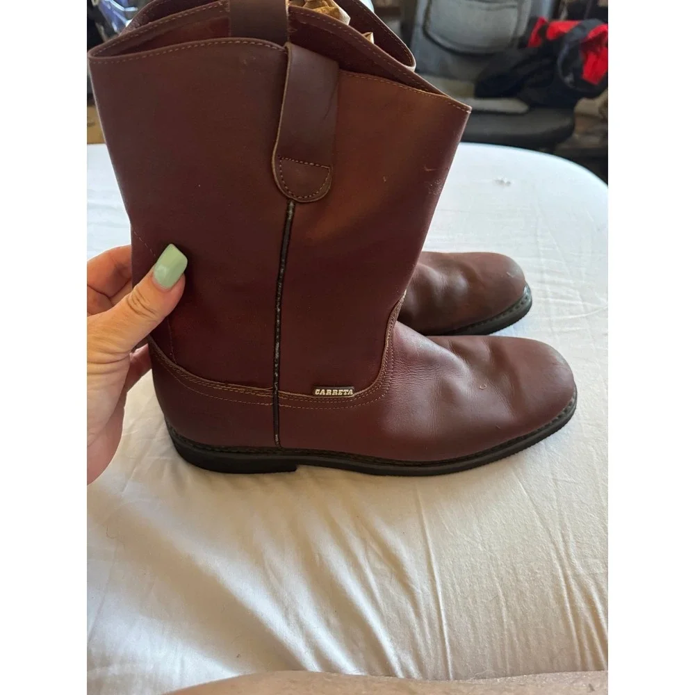 Men Leather Carreta Boots Size 31 Or Size 13 Great Condition Insoles Missing